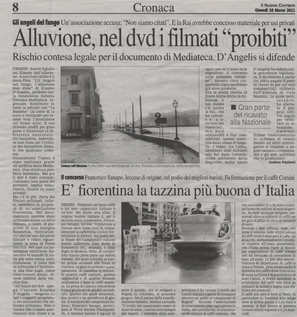 Alluvione nel dvd filmati proibiti