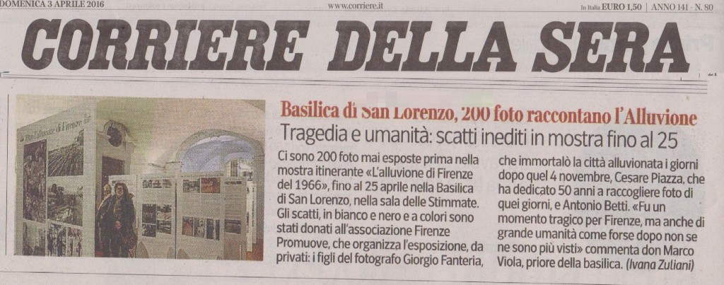 Corriere della Sera - Mostra San Lorenzo