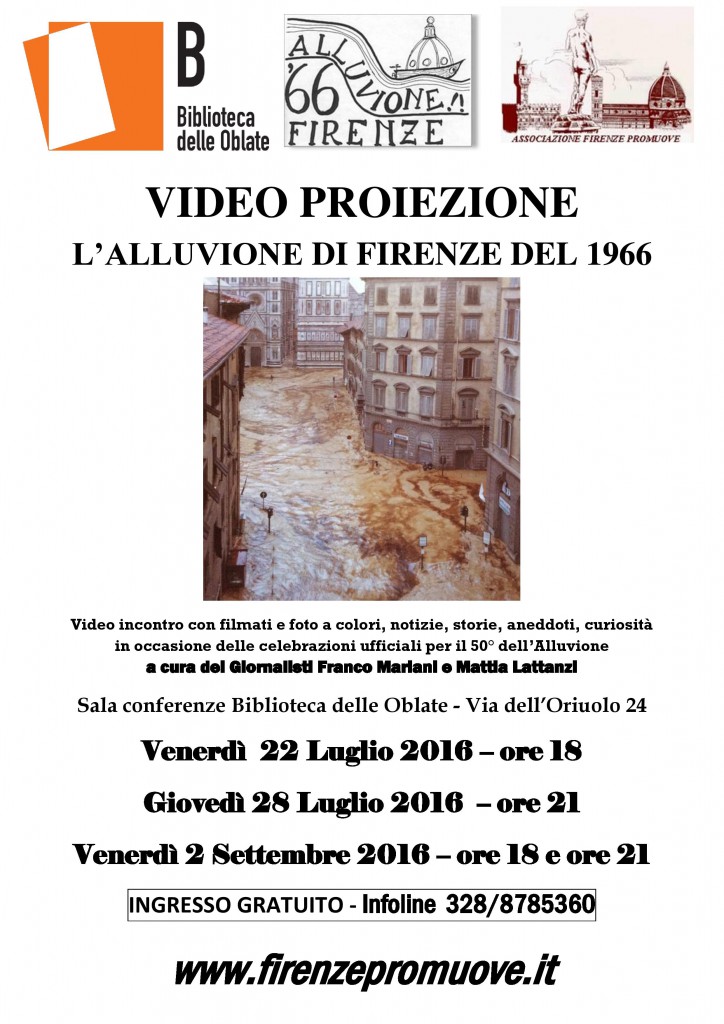 Locandina VIDEO INCONTRI alluvione 66 OBLATE